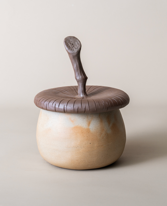 Hazelnut Handcrafted Ceramic Storage Jar - Candy & Nut Container