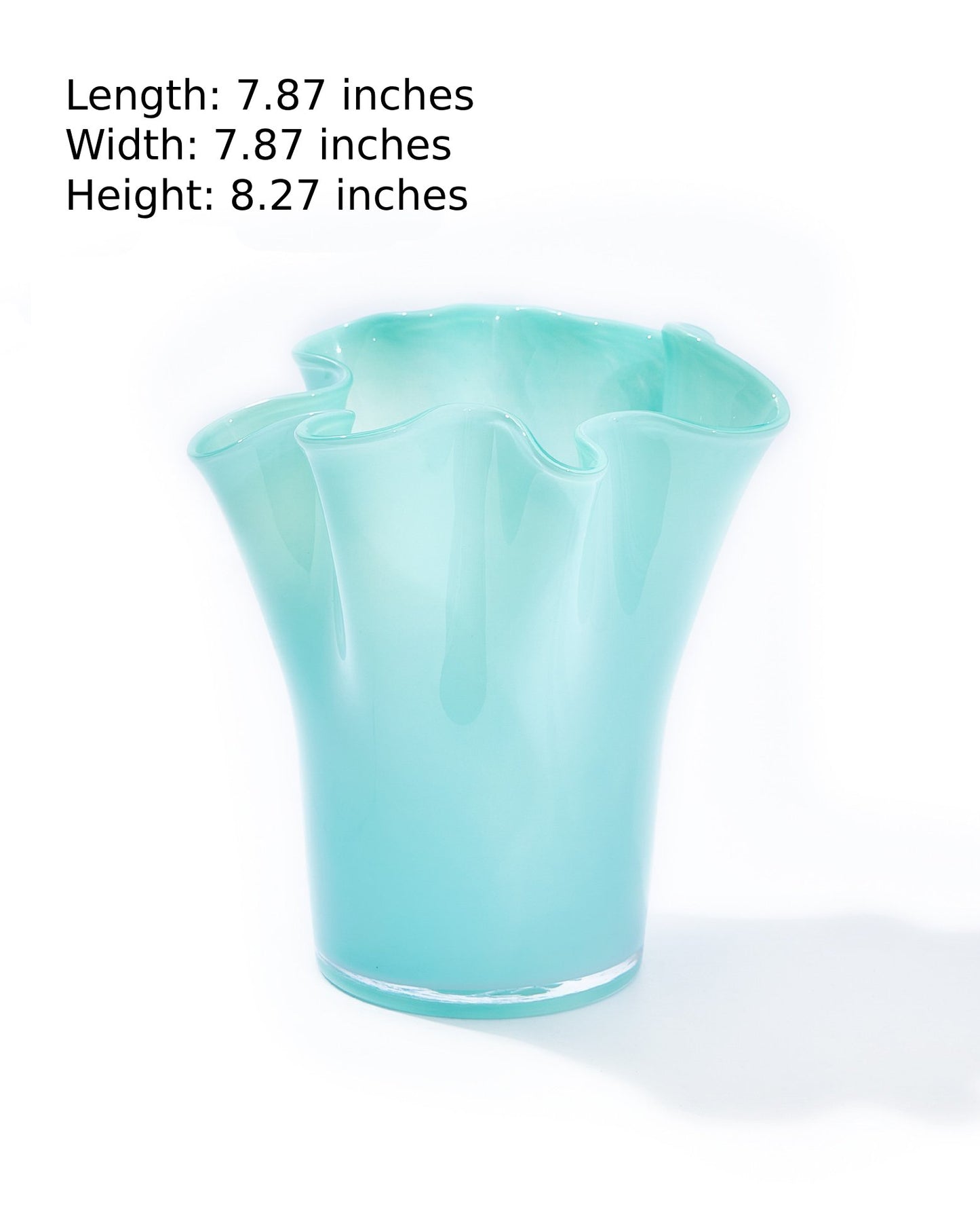 Handcrafted Wavy Handkerchief Glass Vase