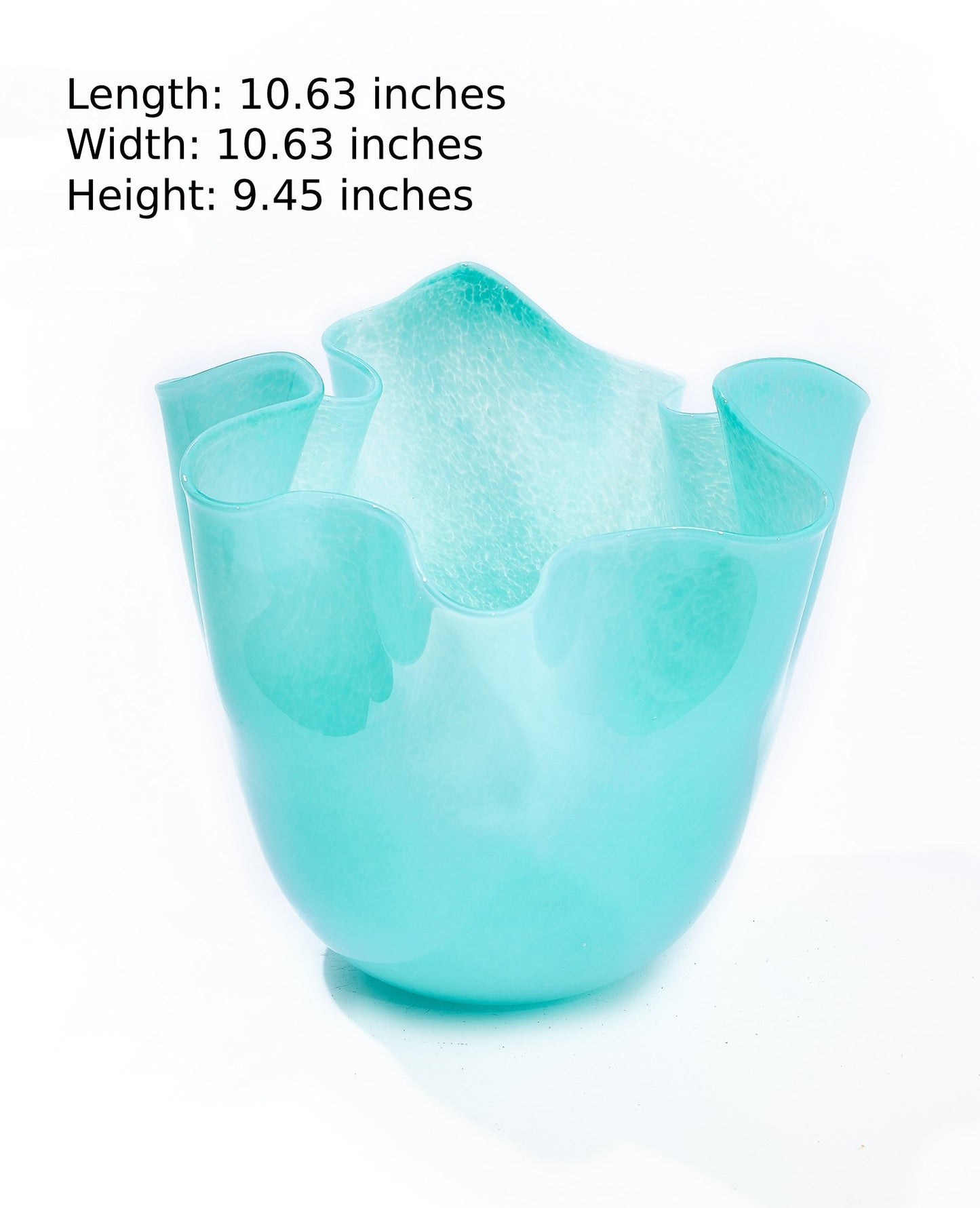 Handcrafted Wavy Handkerchief Glass Vase