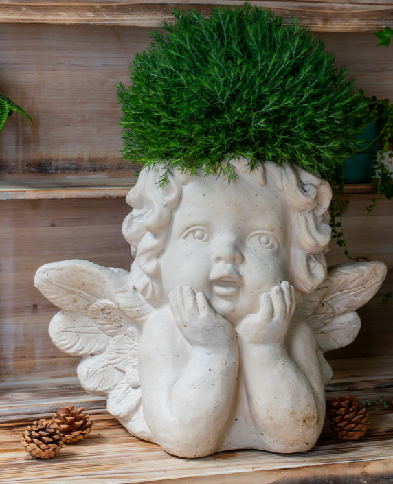 Angel Magnesium Oxide Flower Pot - Garden Decor Planter