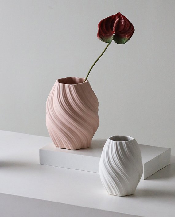 Creative Twisted Irregular Handmade Ceramic Vase