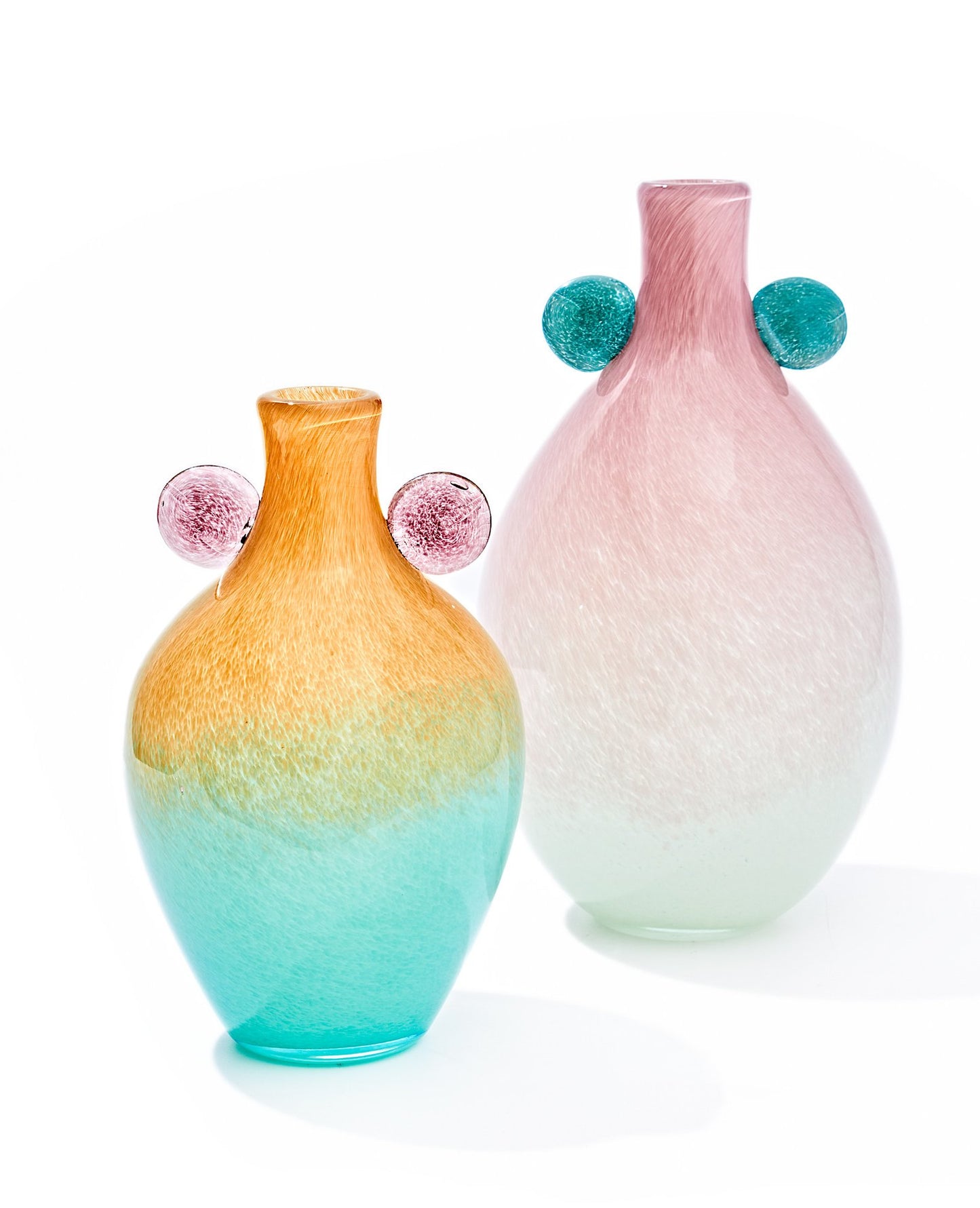 Creative Handmade Double-Eared Gradient Small Mouth Vase