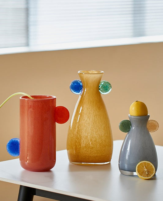 Whimsical Bubble Handle Vases