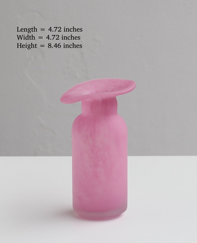 Matte Pink Handmade Glass Vase