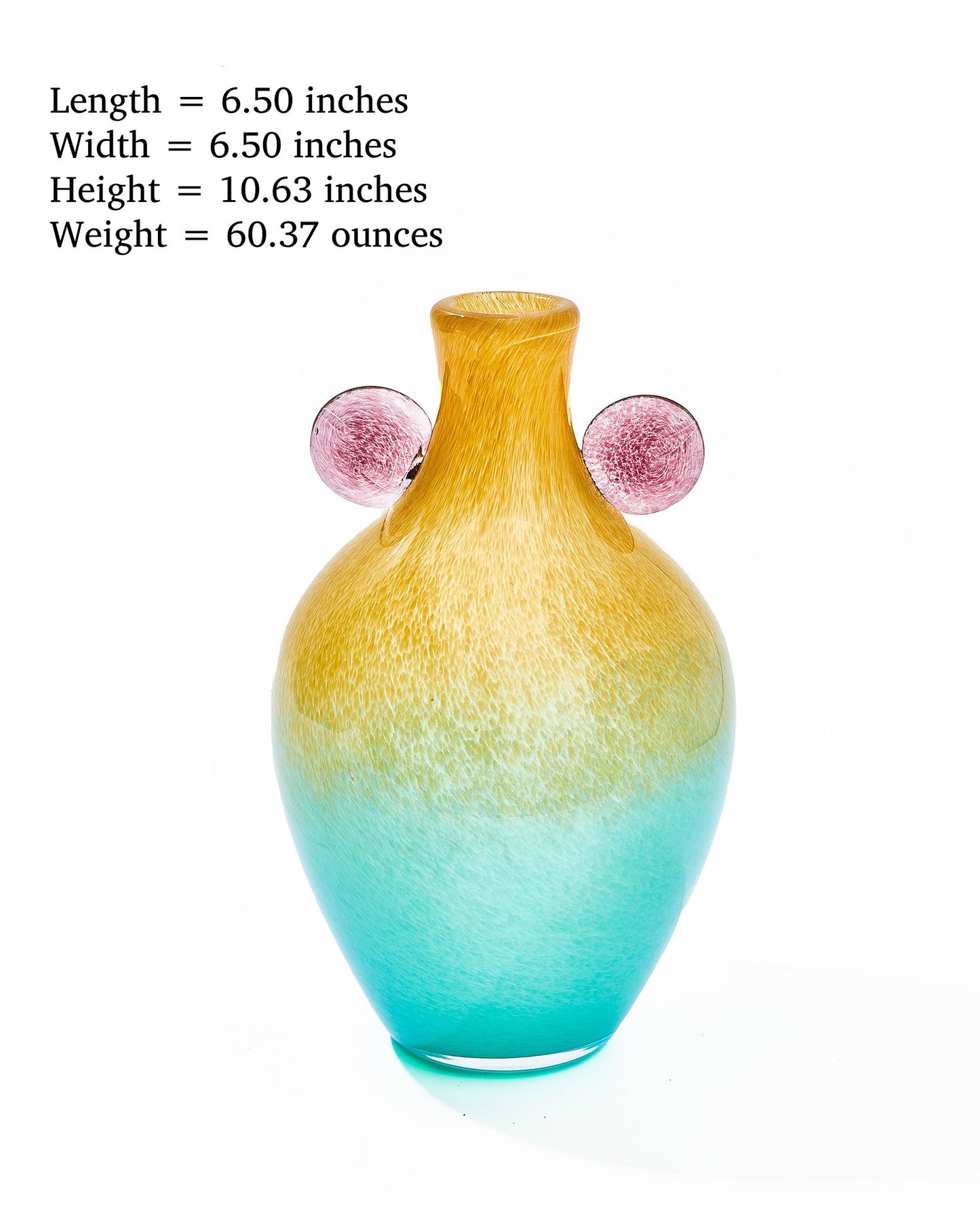 Creative Handmade Double-Eared Gradient Small Mouth Vase