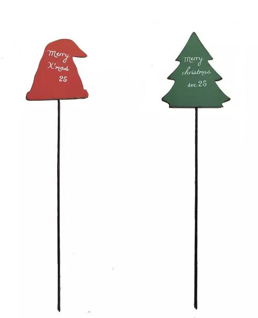 Christmas Iron Planter Decoration Set of 2