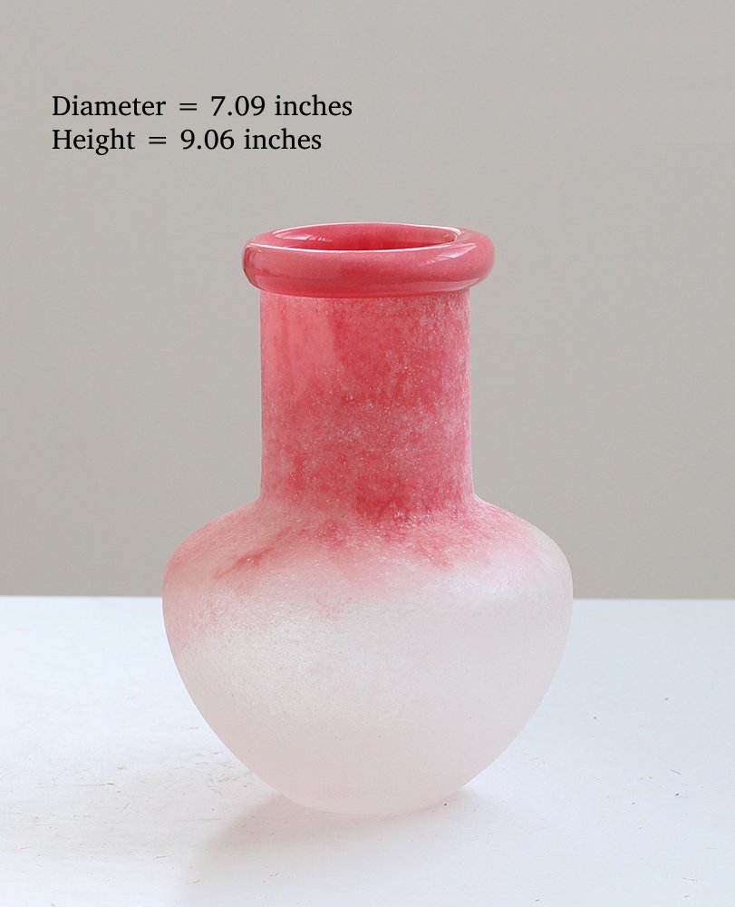 Gradient Frosted Handmade Glass Vase