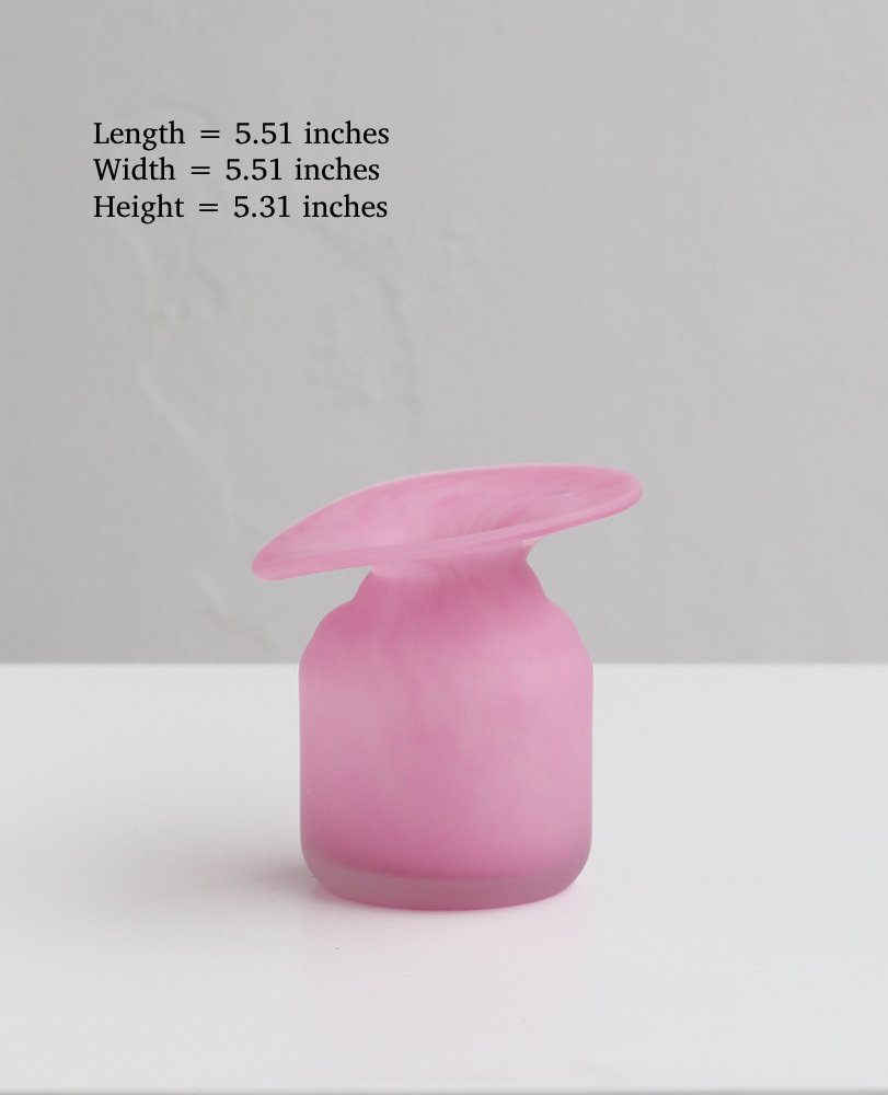 Matte Pink Handmade Glass Vase