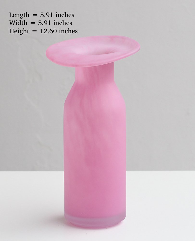 Matte Pink Handmade Glass Vase